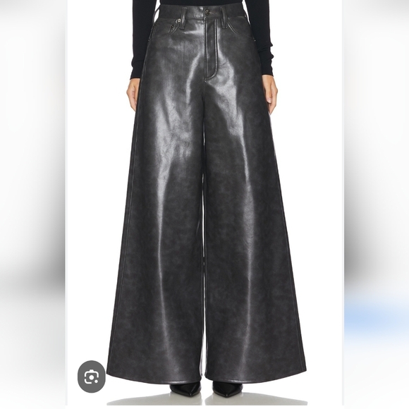 Agolde Pants - AGOLDE NOLAN PANTS IN SMOKE COLOR NWT WIDE LEG SIZE 24 RETAIL $328